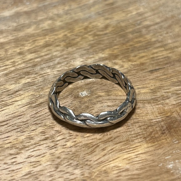 Rope Chain 925 Sterling Silver Band Ring - Picture 8 of 15